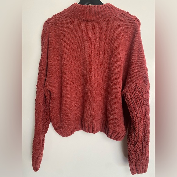 Major Labor Group Rust colored long sleeve knit sweater women’s size XL - Picture 5 of 6